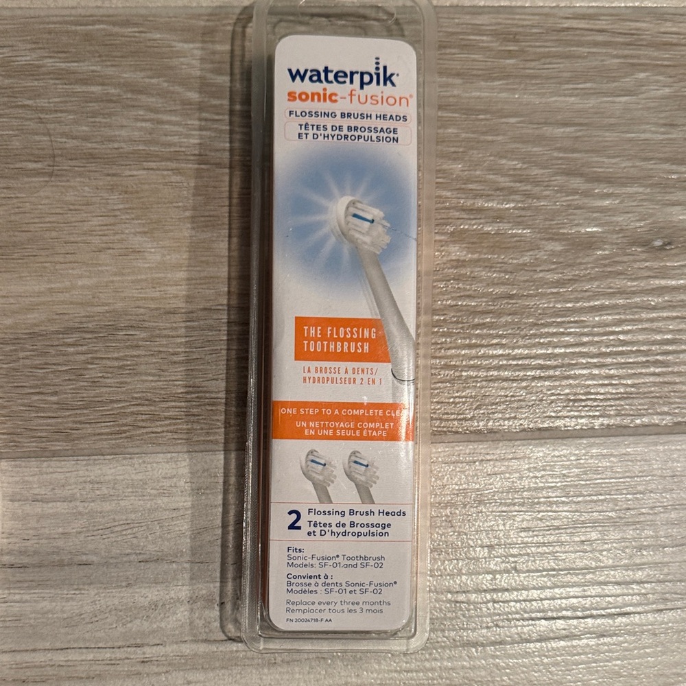 Waterpik Sonic-Fusion Flossing Brush Heads - pack of 2 NIB
